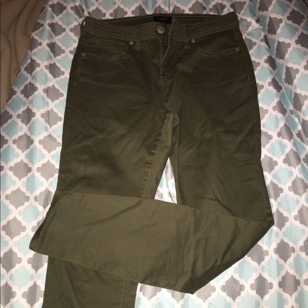 Army green jeggings